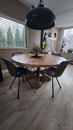 Prachtige mango houten eettafel 150 cm, Huis en Inrichting, Tafels | Eettafels, Ophalen, Rond, Zo goed als nieuw, 100 tot 150 cm