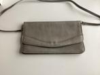 Vintage Leren Envelop Tas Grijs Enveloptas Clutch Paris, Ophalen, Gebruikt, Grijs, Schoudertasje