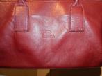 Fred de la Bretoniere bordeaux rode leren tas merk inslag, Verzenden, Zo goed als nieuw, Rood, Schoudertasje