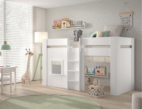 Reno halfhoogslaper - 90x200 - Wit, Huis en Inrichting, Slaapkamer | Stapelbedden en Hoogslapers