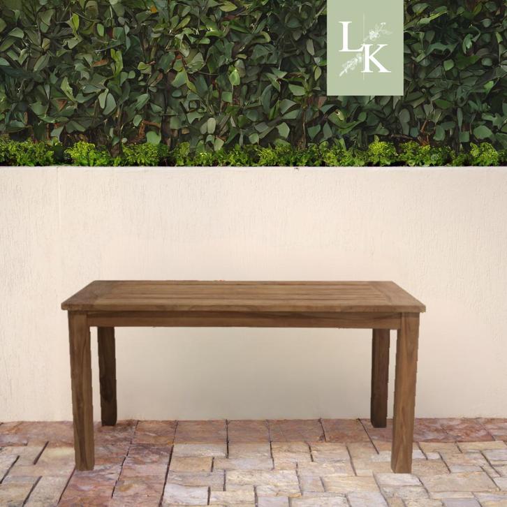 Landelijk klassieke tuintafel - Overton, Tuin en Terras, Tuintafels, Nieuw, Rechthoekig, Teakhout, Ophalen of Verzenden