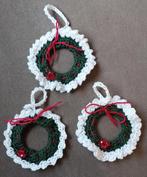 Kerstkransjes gehaakt voor in kerstboom, Ophalen of Verzenden, Nieuw