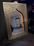 Marokkaanse handwerk spiegel metaal arabisch oosters 28 cm, Huis en Inrichting, Woonaccessoires | Spiegels, Gebruikt, Ophalen of Verzenden