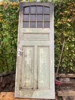 Oude deur met glas - 0,82 x 2,10 m, Doe-het-zelf en Verbouw, Deuren en Horren, Ophalen, Gebruikt, 80 tot 100 cm, Binnendeur