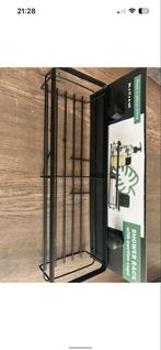 Zwart Doucherek & 2x Toiletrolhouder met Zuignap, Huis en Inrichting, Ophalen of Verzenden, Nieuw, Zwart, Overige typen