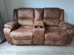 Relaxfauteuil 2-zits met bekerhouders, Huis en Inrichting, Ophalen, 150 tot 200 cm, Tweepersoons, 75 tot 100 cm