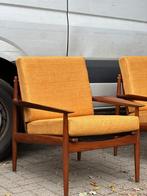 2 Deense fauteuils van ontwerper Arne Vodder voor Glostrup., Ophalen, Zo goed als nieuw, 75 tot 100 cm, 50 tot 75 cm