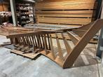 Houten trappen, rechte trap en hoektrap met bordes/leuning, Doe-het-zelf en Verbouw, Ophalen of Verzenden, Zo goed als nieuw, Trap