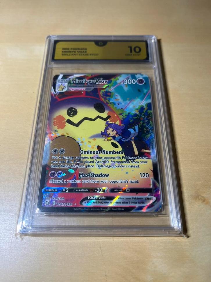 Mimikyu VMAX Vrilliat Start 10, Hobby en Vrije tijd, Verzamelkaartspellen | Pokémon, Nieuw, Losse kaart, Foil, Ophalen of Verzenden