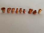 9 schattige vintage miniatuur vaasjes / potjes, Ophalen of Verzenden, Poppenhuis