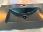 Zwarte wasbak wastafel, Huis en Inrichting, Ophalen, Gebruikt, 50 tot 100 cm, Minder dan 100 cm