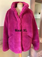 Fuchsia Roze Bontjas XL - Carnaval!, Ophalen of Verzenden, Zo goed als nieuw, Maat 46/48 (XL) of groter, Roze