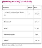 2 Tickets Ons Kind (psychologie in theater) 4 september, Tickets en Kaartjes, Theater | Overige, Twee personen, September