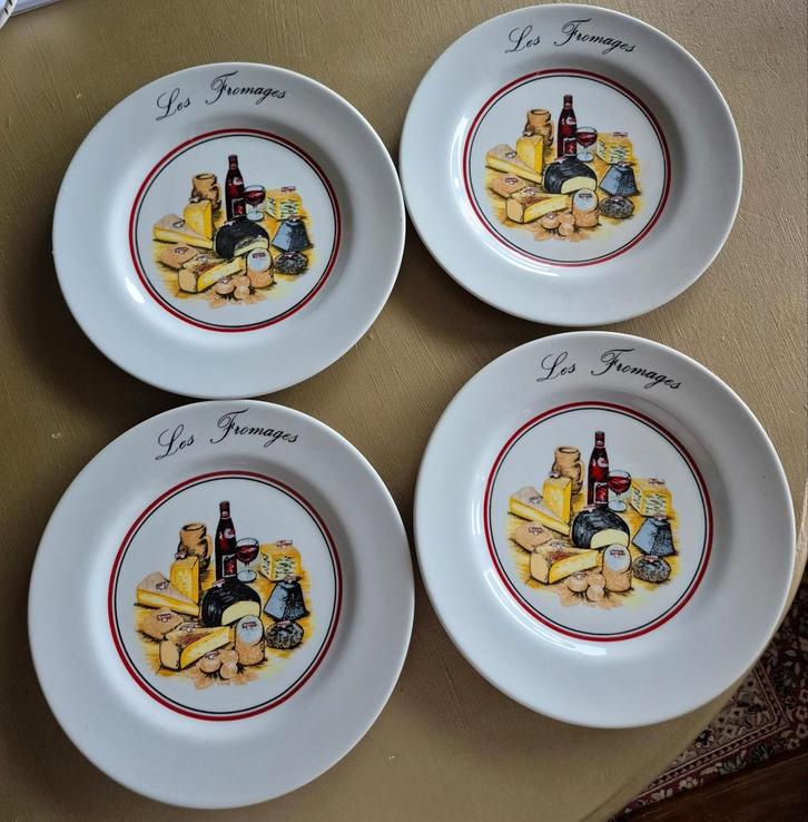 Sandra Rich kaasbordjes, 4 vintage kaasborden, Antiek en Kunst, Antiek | Servies los, Ophalen of Verzenden