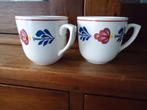Boerenbont koffie mokken [2 stuks], Huis en Inrichting, Keuken | Servies, Ophalen of Verzenden, Zo goed als nieuw, Bord(en), Overige stijlen
