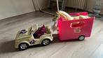 Barbie auto met trailer en paard, Ophalen of Verzenden, Zo goed als nieuw