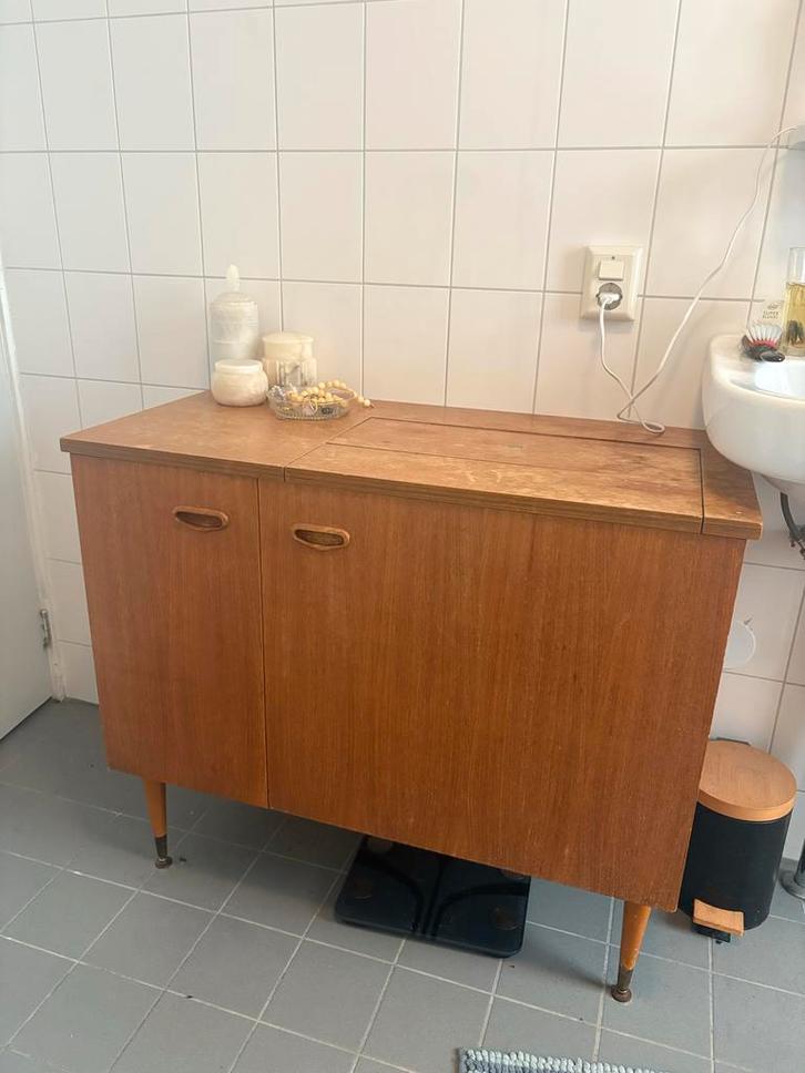 Vintage kastje - Hout, Huis en Inrichting, Kasten | Televisiemeubels, Gebruikt, Minder dan 100 cm, 50 tot 100 cm, 25 tot 50 cm