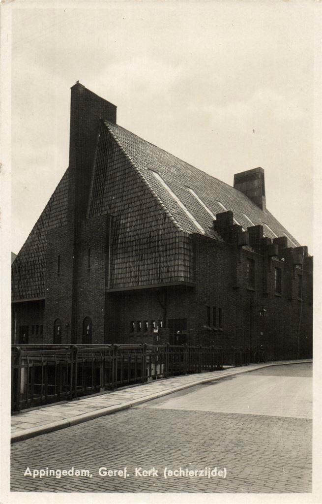 Appingedam, Geref. Kerk [achterzijde] - ongelopen, Verzamelen, Ansichtkaarten | Nederland, Ongelopen, Noord-Brabant, Voor 1920