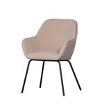 Eetkamerstoel geweven stof zand, Huis en Inrichting, Overige kleuren, Nieuw, Ophalen of Verzenden, Eén