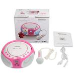LENCO SCD-650PK - Draagbare FM CD/MP3/USB speler microfoon, Ophalen of Verzenden, Nieuw, Overige merken