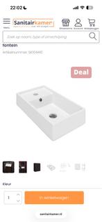 Wasbak toilet, nieuw in doos, Ophalen, Nieuw, 50 tot 100 cm, Minder dan 100 cm