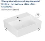 Villeroy & Boch Memento 2.0 wastafels NIEUWSTAAT, Ophalen, Zo goed als nieuw, Steen, Wastafel