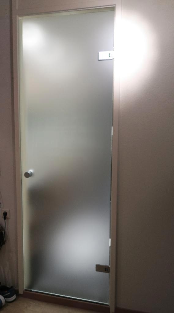 Glazen deur badkamer swingdeur / taatsdeur 73 x 223cm, Doe-het-zelf en Verbouw, Hang- en Sluitwerk, Gebruikt, Overige typen, Overige materialen
