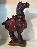 Houten Paard - Tang dynastie - 19de eeuw, Antiek en Kunst, Kunst | Beelden en Houtsnijwerken, Ophalen of Verzenden