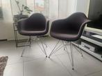 Vitra eames plastic kuipstoelen gestoffeerd dar, Huis en Inrichting, Stoelen, Twee, Ophalen of Verzenden