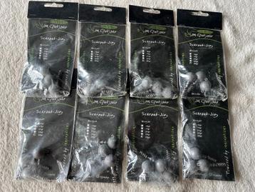 adv 136 / NIEUW set 8 pakjes jigloodkoppen 28gr beschikbaar voor biedingen