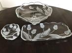 Vintage uit de jaren 70 tulp model gebakschaal cakeschaal en, Antiek en Kunst, Antiek | Glas en Kristal, Ophalen of Verzenden