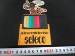 sticker Kleurentelevisie   SELECO  ZANUSSI elektronica, Verzamelen, Ophalen, Zo goed als nieuw, Bedrijf of Vereniging