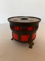 Antiek Theelichtje Patine Koper Koperen Theelicht Rechaud, Ophalen of Verzenden