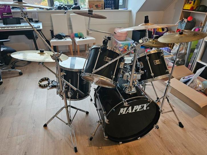 Mapex mars serie drumstel met veel extra's., Muziek en Instrumenten, Drumstellen en Slagwerk, Gebruikt, Roland, Ophalen of Verzenden