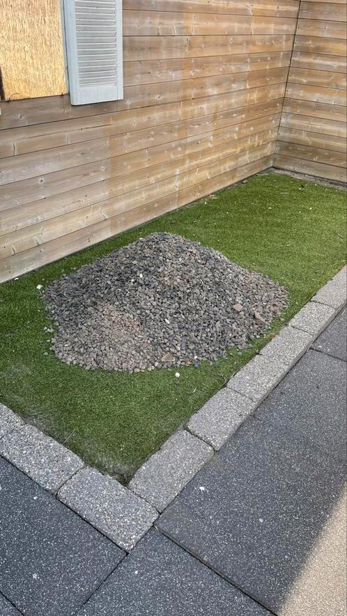 Grijs/ Zwart Grind, gezeefd, Tuin en Terras, Grind, Keien en Split, Gebruikt, Grind, Zwart, Overige materialen, Ophalen