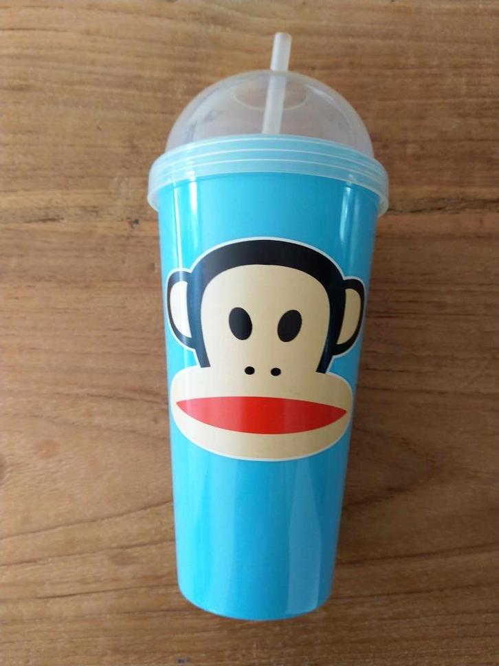 plastic beker paul frank 2 stuks, Huis en Inrichting, Keuken | Servies, Zo goed als nieuw, Overige typen, Overige stijlen, Overige materialen