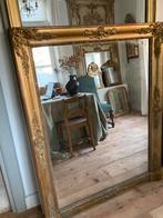 Grote antieke franse rechthoekige spiegel bladgoud, Ophalen, Rechthoekig