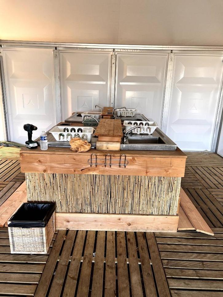 houten ombouwen / sanitair container 20ft en overige, Tuin en Terras, Tuinmeubel-accessoires, Gebruikt, Ophalen