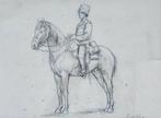 Nicolaas van der Waaij (1855-1936) - Huzaar te paard, Antiek en Kunst, Ophalen of Verzenden