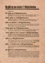 GEZOCHT Pamflet "2 Moglichkeiten", Verzamelen, Militaria | Tweede Wereldoorlog, Ophalen of Verzenden, Nederland