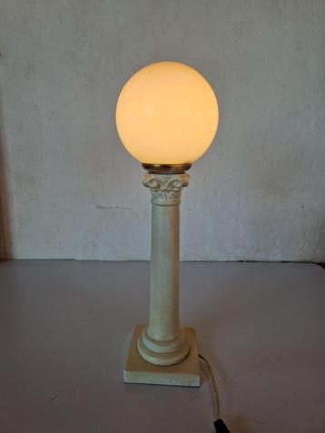 Vintage pilaar lamp keramiek zuil.