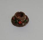 Oude Mendak Koper Java Keris Rood en Groen Stenen MKU03, Antiek en Kunst, Kunst | Niet-Westerse kunst, Verzenden