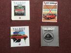Simca Talbot Sunbeam Lotus en Talbot Avenger folders, Gelezen, Overige merken, Ophalen of Verzenden