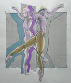 Zeefdruk Marlies Vonk - En Avant, Antiek en Kunst, Kunst | Litho's en Zeefdrukken, Verzenden