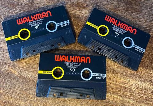 SET 901 3 x SONY WALKMAN CASSETTEBANDJES TYPE II, Cd's en Dvd's, Cassettebandjes, Gebruikt, 2 t/m 25 bandjes, Ophalen of Verzenden