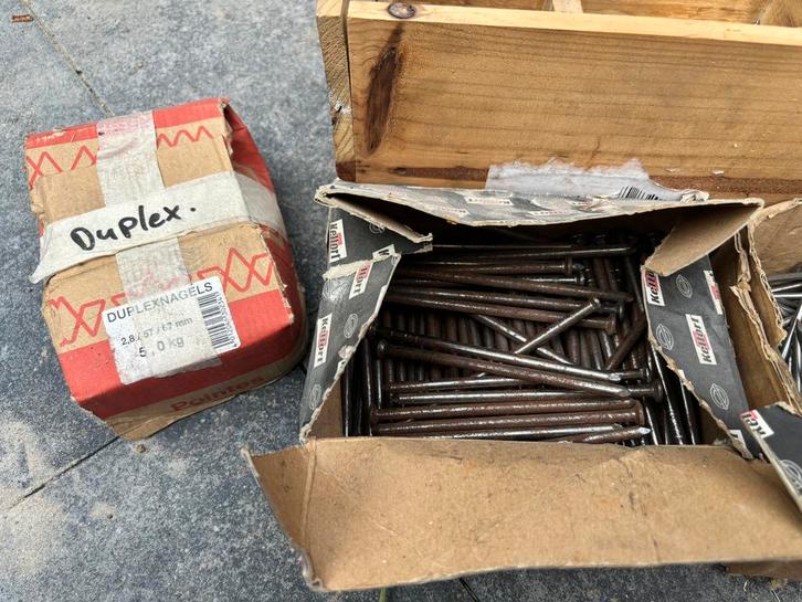 Spijkers, Duplex nagels & Zeskant Houtdraadbout, Doe-het-zelf en Verbouw, IJzerwaren en Bevestigingsmiddelen, Zo goed als nieuw