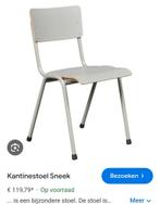 1 grijze kantinestoel, schoolstoel, Ophalen, Zo goed als nieuw, Grijs, Eén