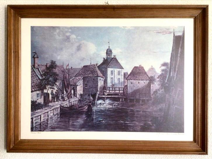 J.H. Coster - Almelo Voormalige Watermolen, Antiek en Kunst, Kunst | Schilderijen | Klassiek, Ophalen