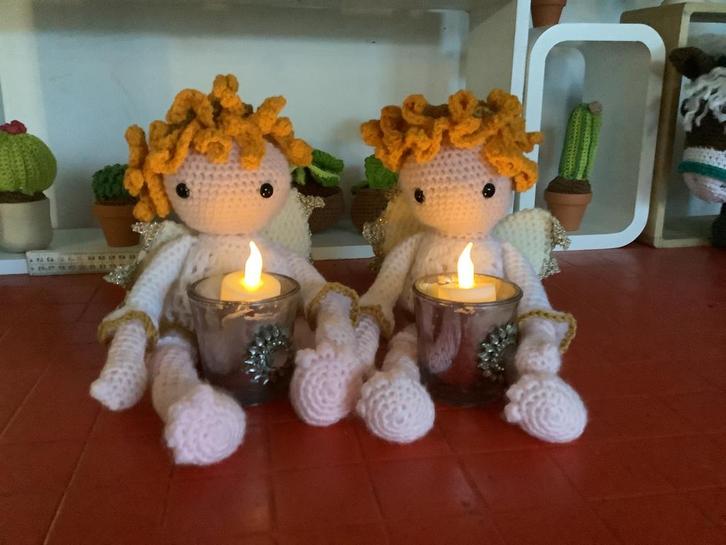 Engeltje met lichtje Gehaakt engeltje, Hobby en Vrije tijd, Breien en Haken, Nieuw, Haken, Overige typen, Ophalen of Verzenden