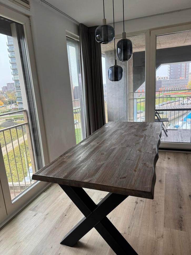 Mooie eettafel 220x100x79, Huis en Inrichting, Tafels | Eettafels, Zo goed als nieuw, 100 tot 150 cm, 200 cm of meer, Vijf personen of meer